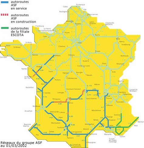 Carte Des Autoroutes De France Trcycle