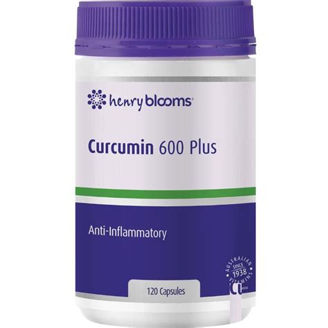 Henry Blooms Curcumin 600 Plus 120 Capsules Better Value Pharmacy Box
