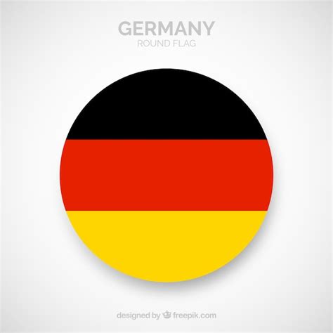 Premium Vector Round Flag Of Germany