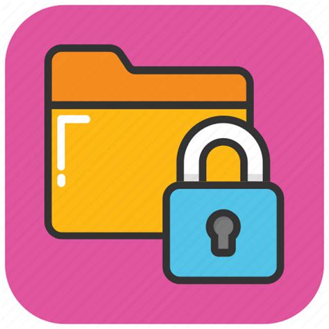 Data protection, folder lock, folder protection, folder safety, folder security icon - Download ...