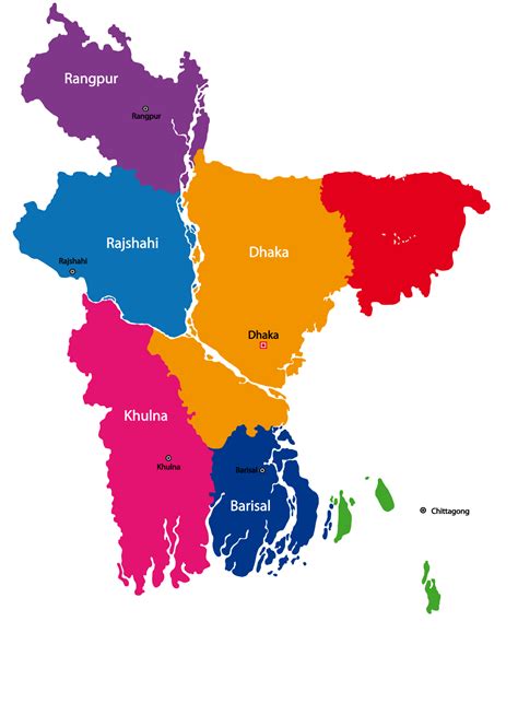 Bangladesh Political Map Public Domain Vectors