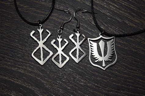 Berserk Band Of The Hawk Anime Cosplay Necklace Or Earrings Pendant Pin