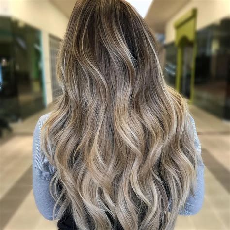 Dying to try out ombre hair? beige brown and ashy blonde ombre on long hair | Black ...