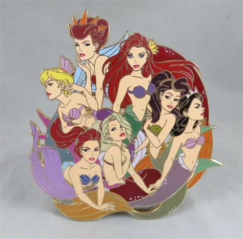 disney fantasy jumbo pin ariel and daughters of triton little mermaid 150 00 picclick