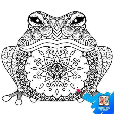 Pin By Felicia Gassert On Frog Frog Coloring Pages Mandala Coloring
