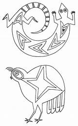 Pottery Pueblo Coloring Symbols Native American Designs Template Open sketch template