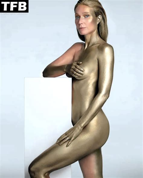 Gwyneth Paltrow Poses Naked In A Body Paint Shoot By Andrew Yee