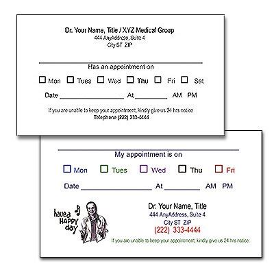 Create custom appointment cards at staples and make sure your clients or patients never miss another appointment. Appointment Cards, 3-1/2" x 2" | PrintGlobe