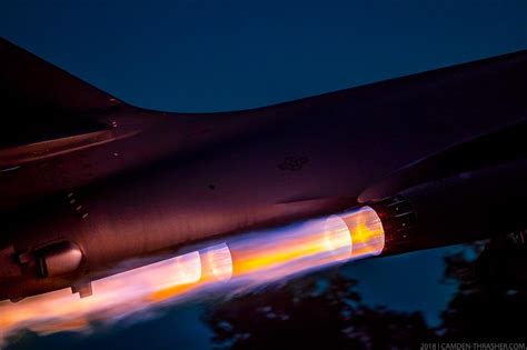 B 1b Lancer Takes Off In Full Afterburner At Eaa Airventure 2018 Rpics
