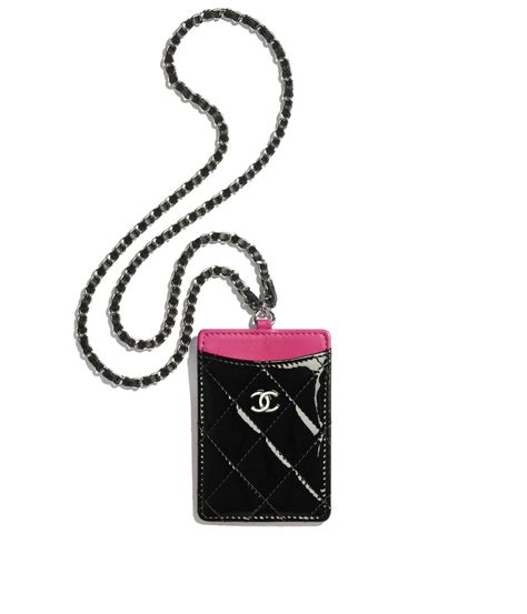 Pinch the chains together under the flap and use a cable tie/clip to the chanel zippy coin purse is the largest type of wallet i would put in here. Patent Calfskin Pink & Black Classic Card Holder with ...