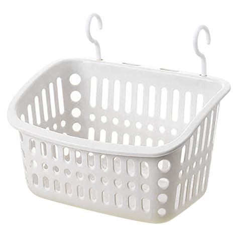 Pompotops On Clearance Plastic Hanging Shower Basket With Hook For Bathroom Kitchen Pantry