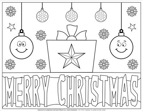 Merry Christmas Free Coloring Page Planerium