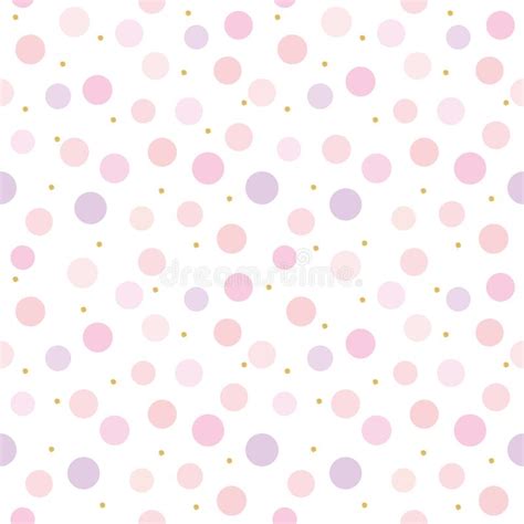 Polka Dot Seamless Pattern Background In Pastel Pink For Birthday