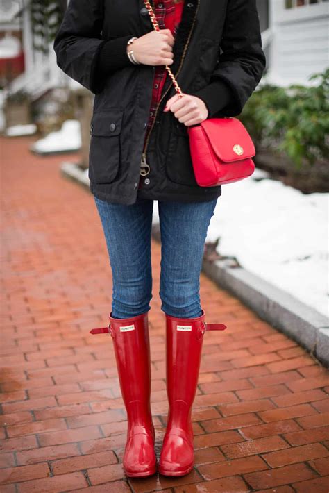 Tall Red Hunter Boots In The Berkshires Katies Bliss