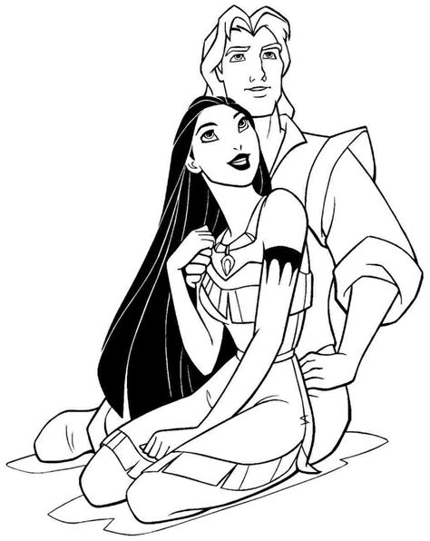 Pocahontas john smith coloring page. 470 Best images about Disney Princess Colouring Pages on ...