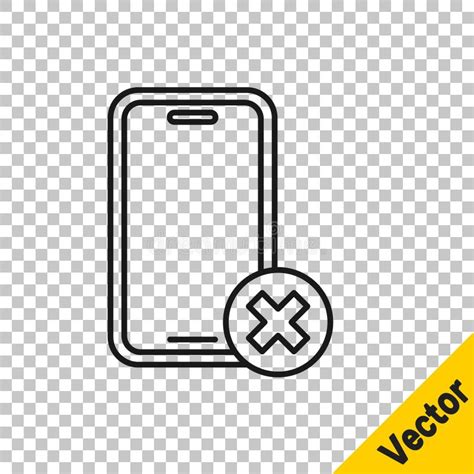 No Cell Phone Line Art Transparent Stock Illustrations 4 No Cell