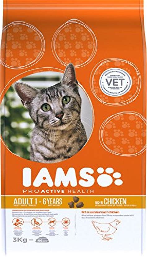 Iams dry cat food brand is the first choice of almost every cat's parents. Iams Dry Adult Cat Food with Chicken 3kg | Approved Food