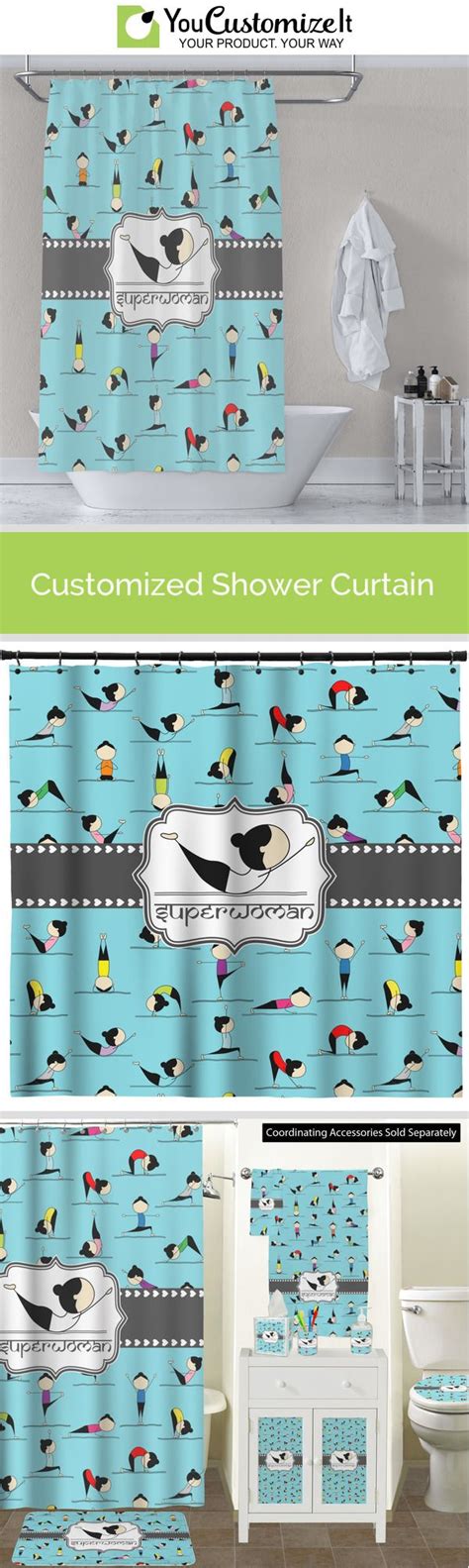 Custom Yoga Poses Shower Curtain Personalized Unique Shower Curtain Personalized Shower