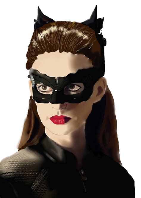 Anne Hathaways Catwoman Painting By Forevera7xfan On Deviantart
