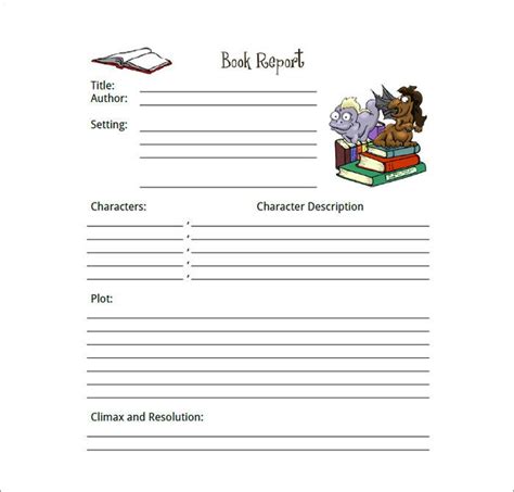 Book Report Template 13 Free Word Pdf Documents Download Free