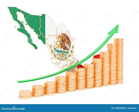 Economic Growth In Mexico Concept 3d Rendering Stock Illustration