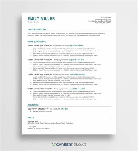 Download free resume templates for microsoft word. Free Word Resume Templates - Free Microsoft Word CV Templates