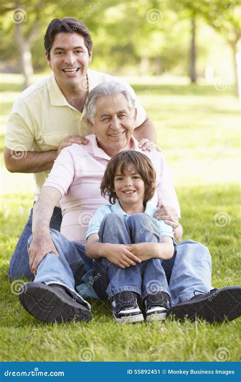 Grandfather Father And Kids Playing Chess Stock Photo Cartoondealer