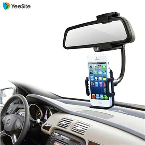 Universal Mobile Phone Holder Car Mount Rearview Mirror 360 Degrees