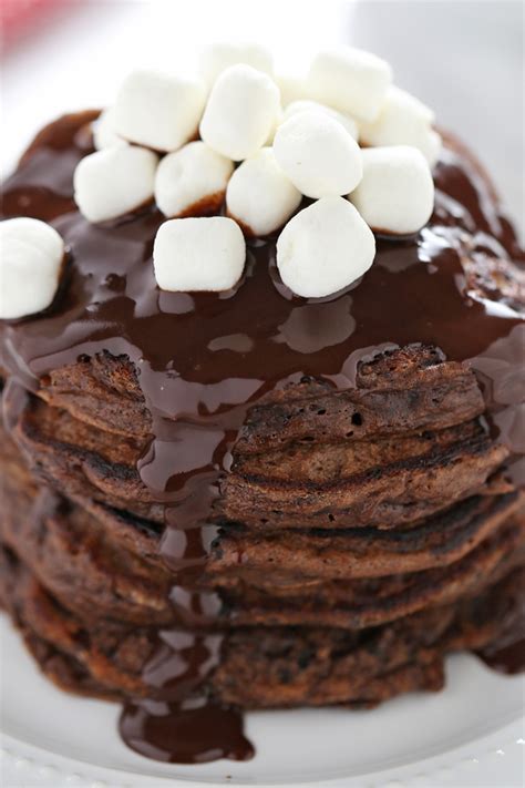 Hot Chocolate Pancakes Feature Rich Chocolate Buttermilk Pancakes With