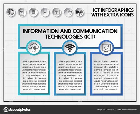 Data Infographics Design Information Communications Technologies Ict