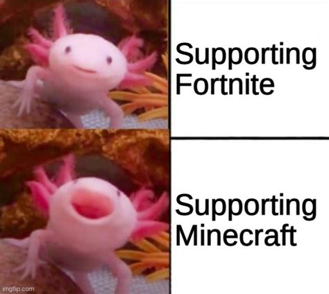 Minecraft Is Better Than Fortnite Ft An Axolotl Imgflip