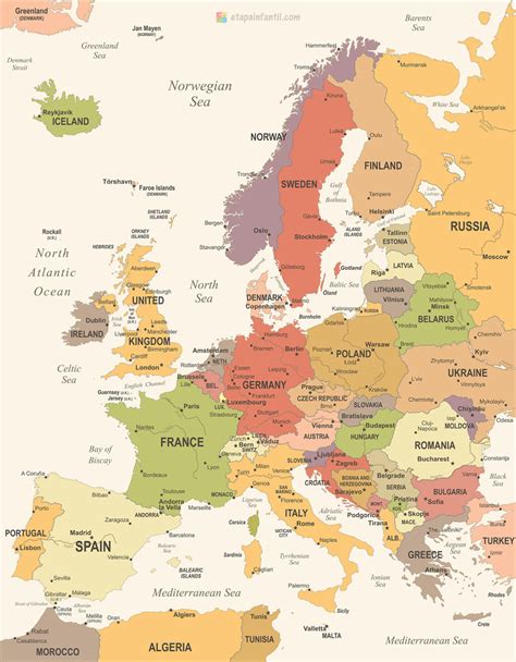 Mapa Pol Tico Da Europa Para Imprimir S Escola