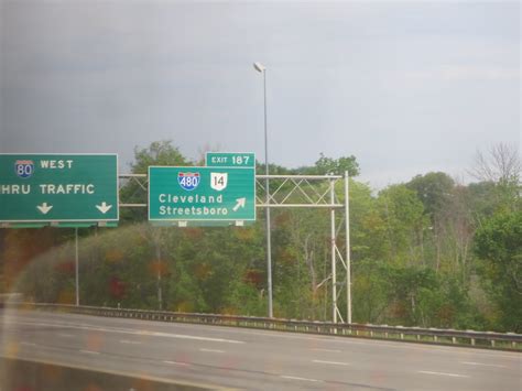 Interstate 80 West Thru Traffic Interstate 480 Exit 187 Sign For