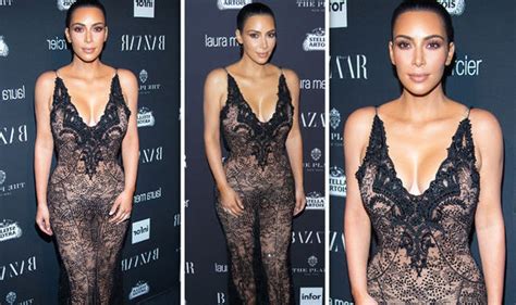 Kim Kardashian Puts On Eye Popping Display As She Flaunts Ample Bust In Sheer Gown Celebrity