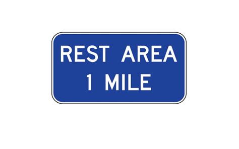 Rest Area 1 Mile Sign D5 1 Traffic Safety Supply Company