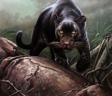 Artist Fuz Caforio Big Cats Art Animal Paintings Panther Cat