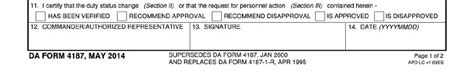 Da Form 4187 ≡ Fill Out Printable Pdf Forms Online