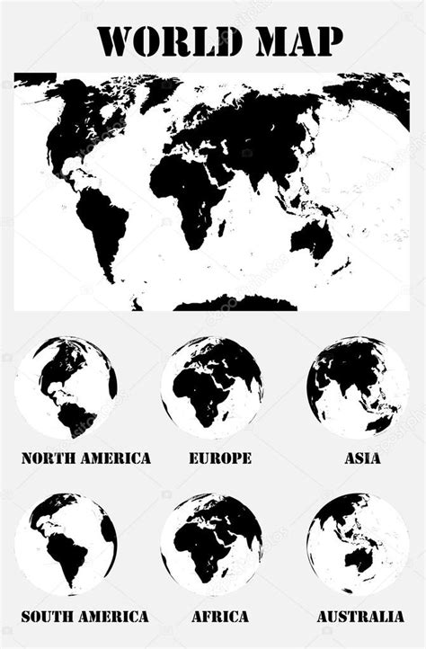 Mapa del mundo ilustración vectorial Stock Vector by oleggankod