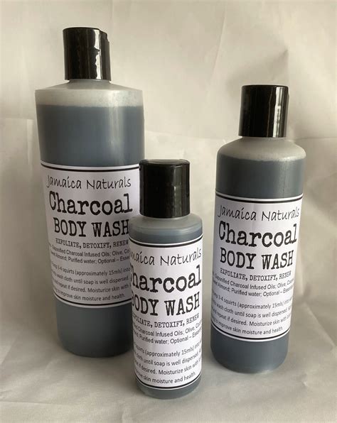 Natural Body Wash Charcoal Body Wash All Natural Liquid Etsy