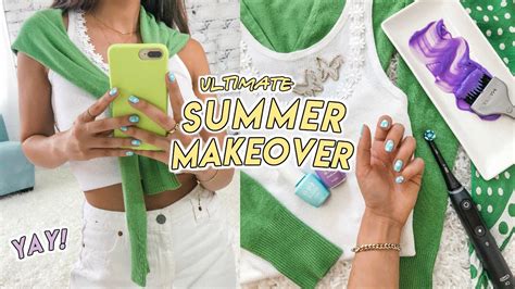 the ultimate summer makeover ☆ new clothes purple hair diy nails more youtube