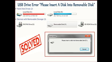 How To Fix Please Insert A Disk Into Removable Disk Youtube