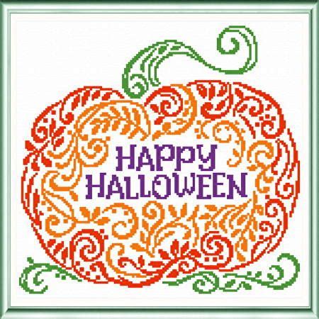 Plus, use our caption/border maker tool to chart your own words. Happy Pumpkin Cross Stitch Pattern by Ursula Michael ...