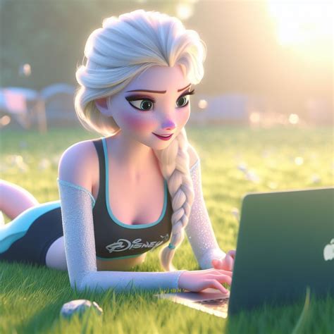 Rule 34 Ai Generated Bare Shoulders Elsa Frozen Frozen Film Gym Clothes Inpornmatika