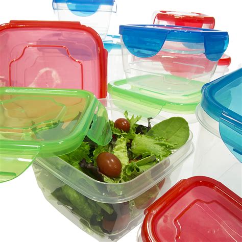 20 Piece Set Food Storage Container With Airtight Snap Locking Lids