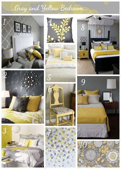 This color combination has even gained further popularity in the past few years as recent design styles and trends has a penchant for using grays. Gray/Yellow bedroom I want this for our guest | Yellow ...