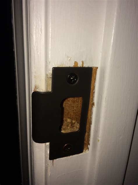 When installing tile flooring, in most of the cases you will in this article, we will show you step by step how to measure properly, how to cut the tile and install it around doorway in a professional manner. Should I fill this small gap in the door jamb strike plate ...