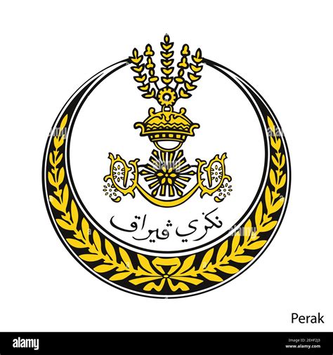 Coat Of Arms Of Perak Is A Malaysian Region Vector Heraldic Emblem
