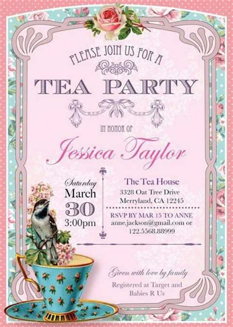 Pin By Teresa Medina On Mtk Mutfak Tea Party Invitations English Tea