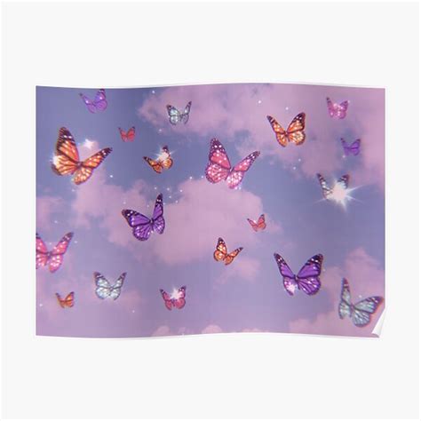 Aesthetic Glitter Assorted Butterflies Poster For Sale By Stse3