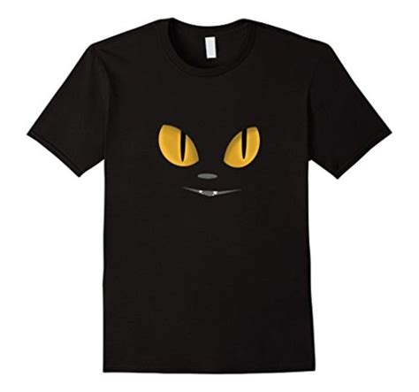 Mens Happy Halloween Cat Eyes Spooky Scary Cat Face Shirt Small